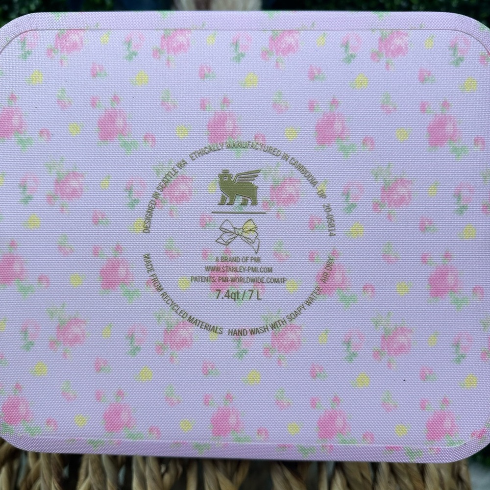 Nwt‎ Stanley X Love Shack Fancy Ibiza Sunset Juliene Mini Cooler Pink No STRAP! - Picture 14 of 16